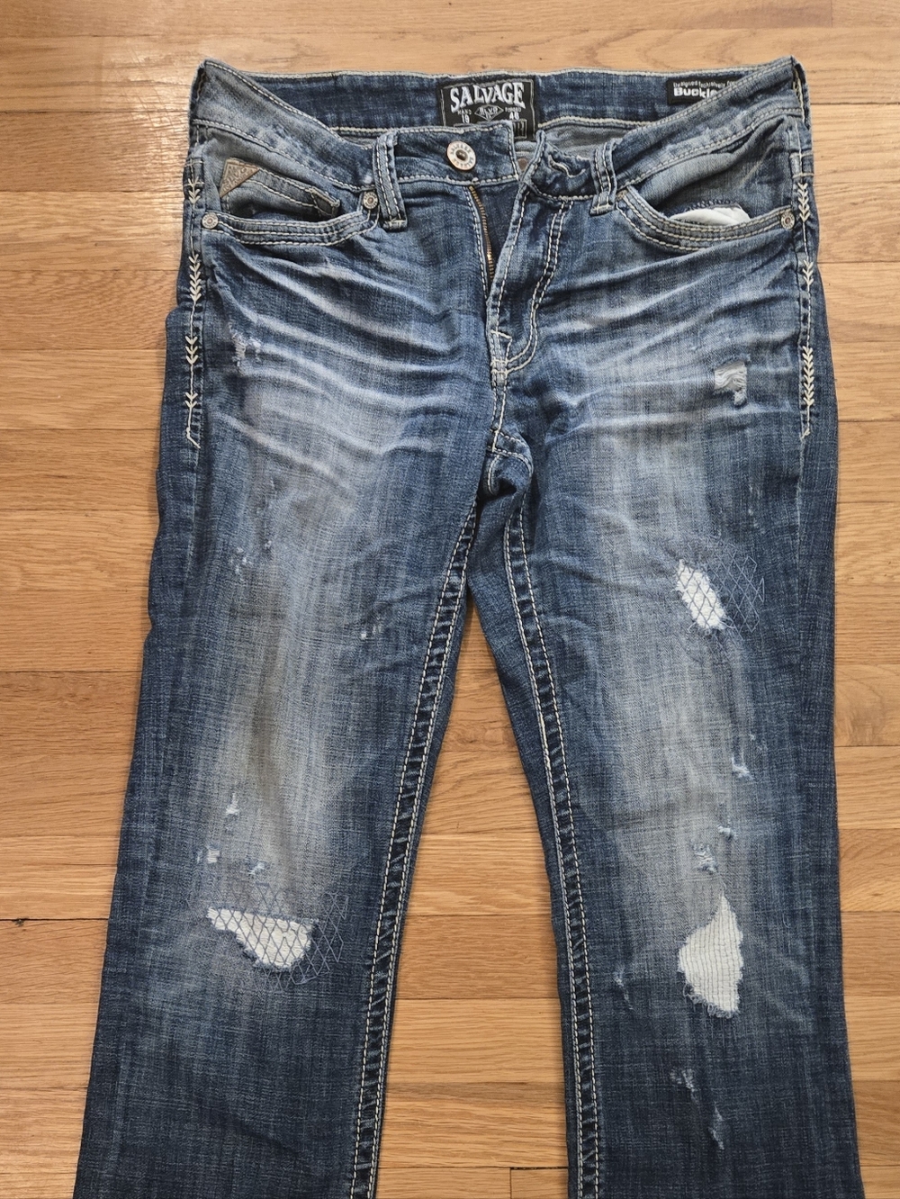 Salvage Blue Denim Straight Jeans - 30R Straight